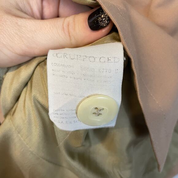 Valentino Miss V Sand VTG Vintage Double Breast Deep V Shoulder Pads Blazer 6 - Picture 6 of 6